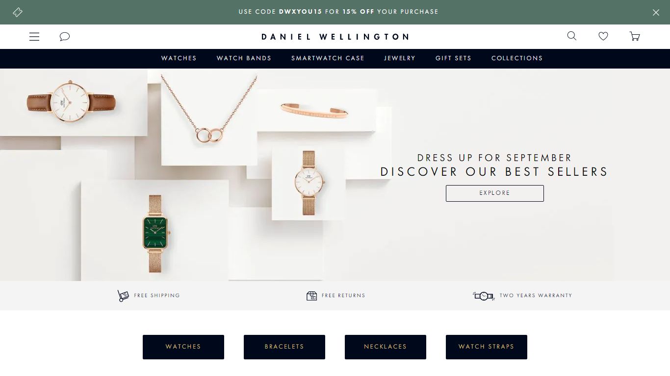 Daniel Wellington - Watches & Jewelry Online Store | DW